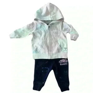 Roots Baby Girl Hoodie and Sweatpants Outfit 3-6 Months